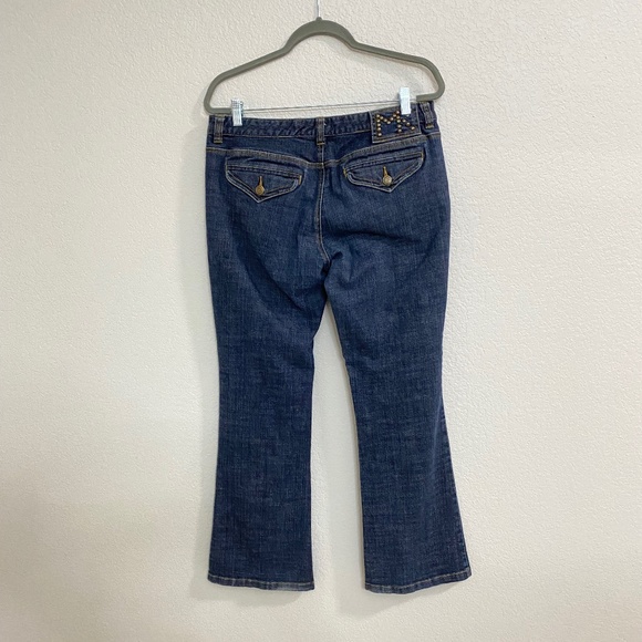 Michael Kors Brass Studded Bootcut Jeans - Picture 4 of 10